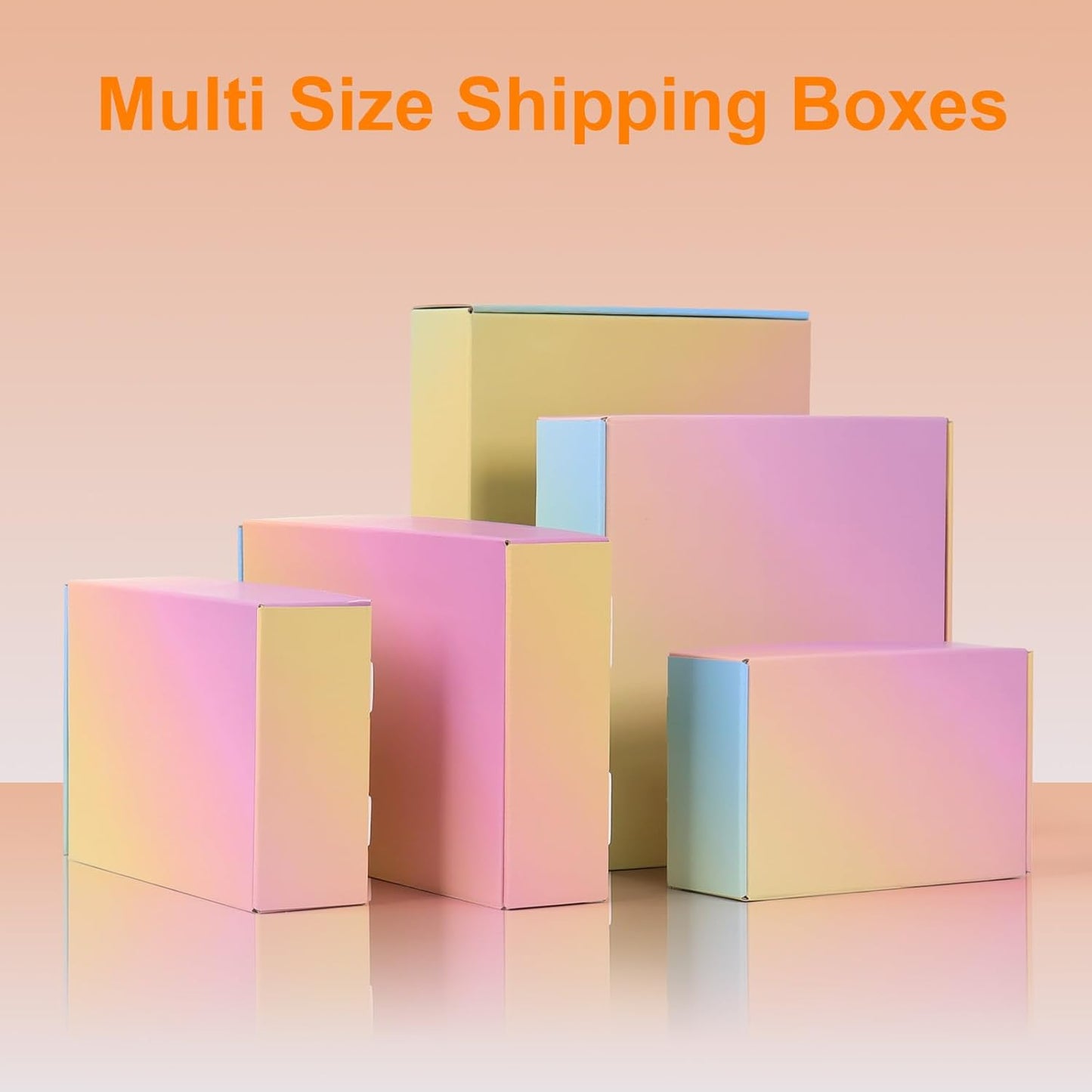 Blue-Yellow-Purple Mailer Boxes