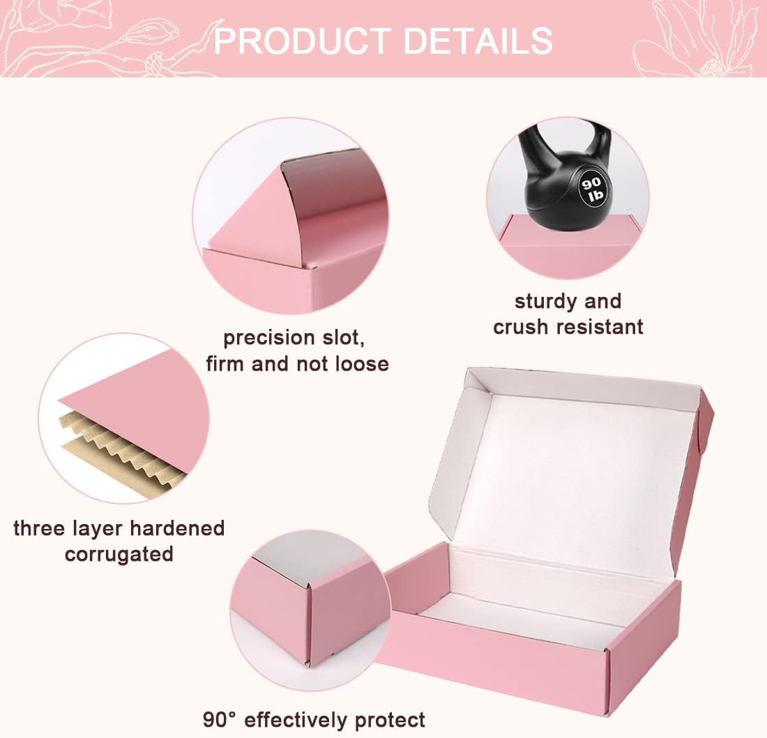 Pink mailer boxes