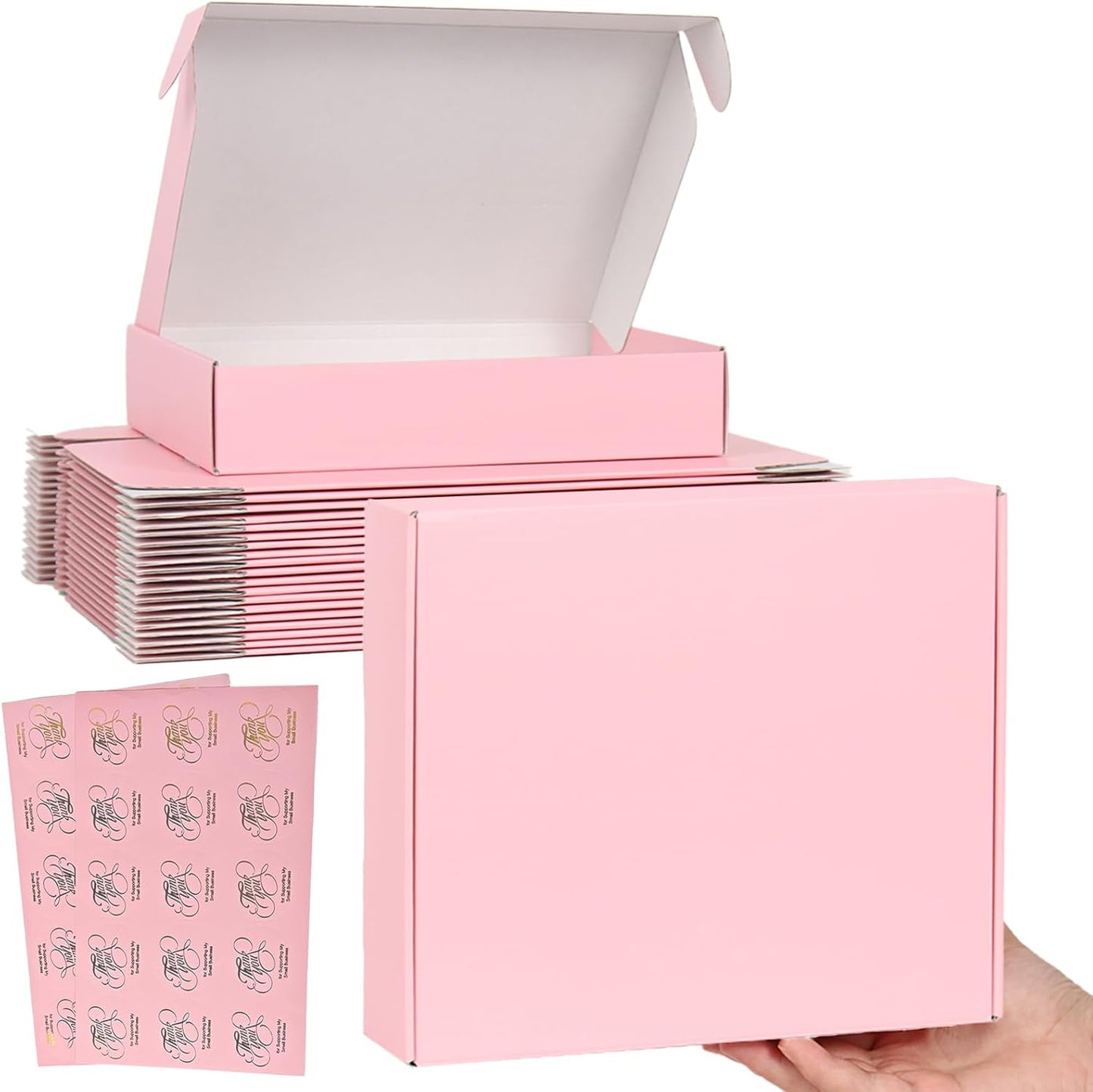 Pink mailer boxes