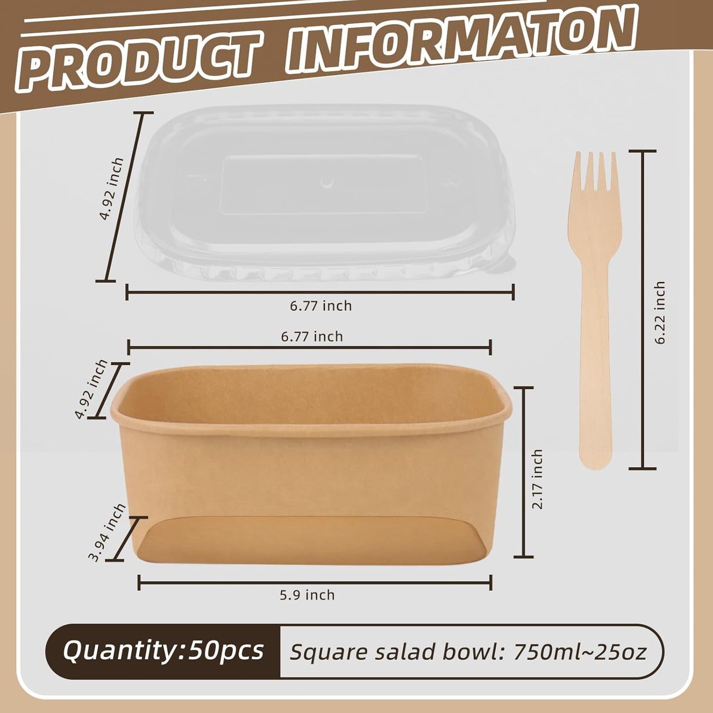 Paper Food Containers with Lids and Forks