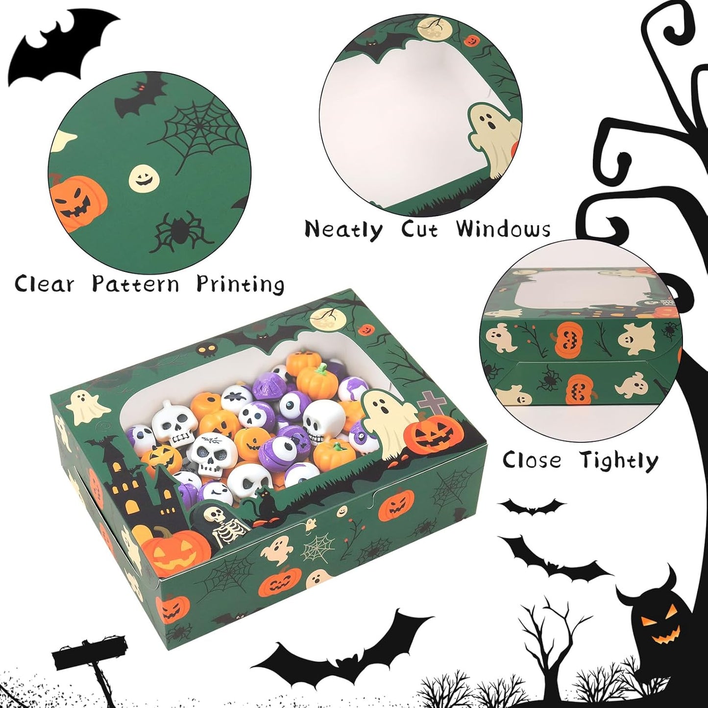 Halloween Bakery Boxes with Window