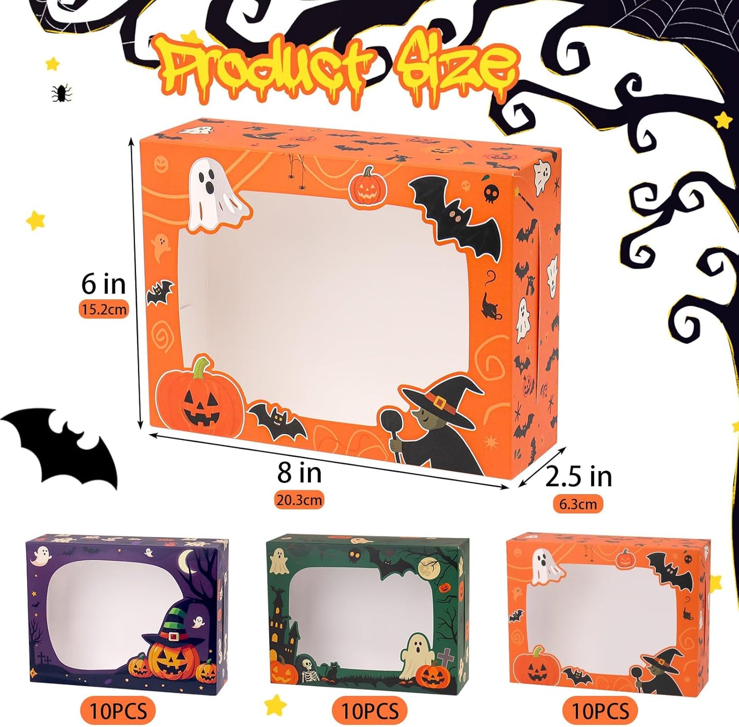 Halloween Bakery Boxes with Window