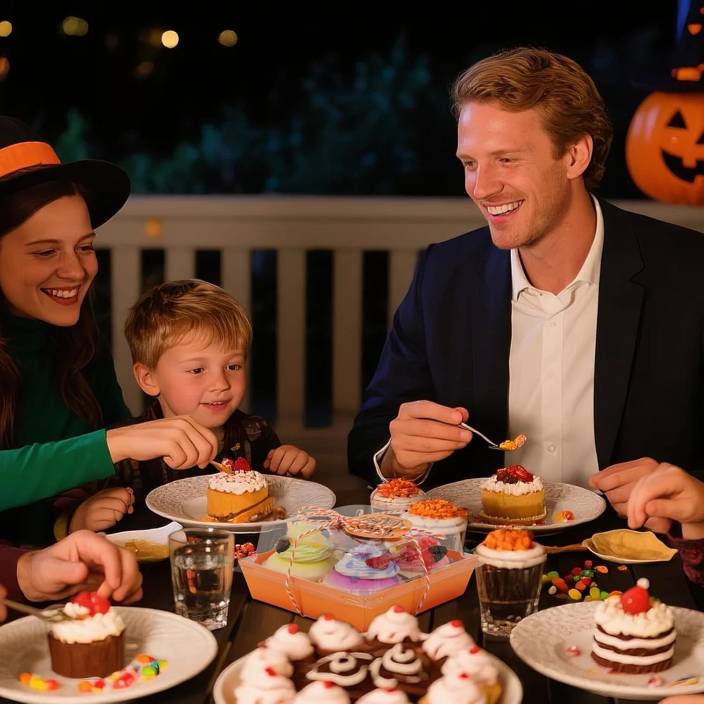 Halloween Charcuterie Boxes with Clear Secure Lids
