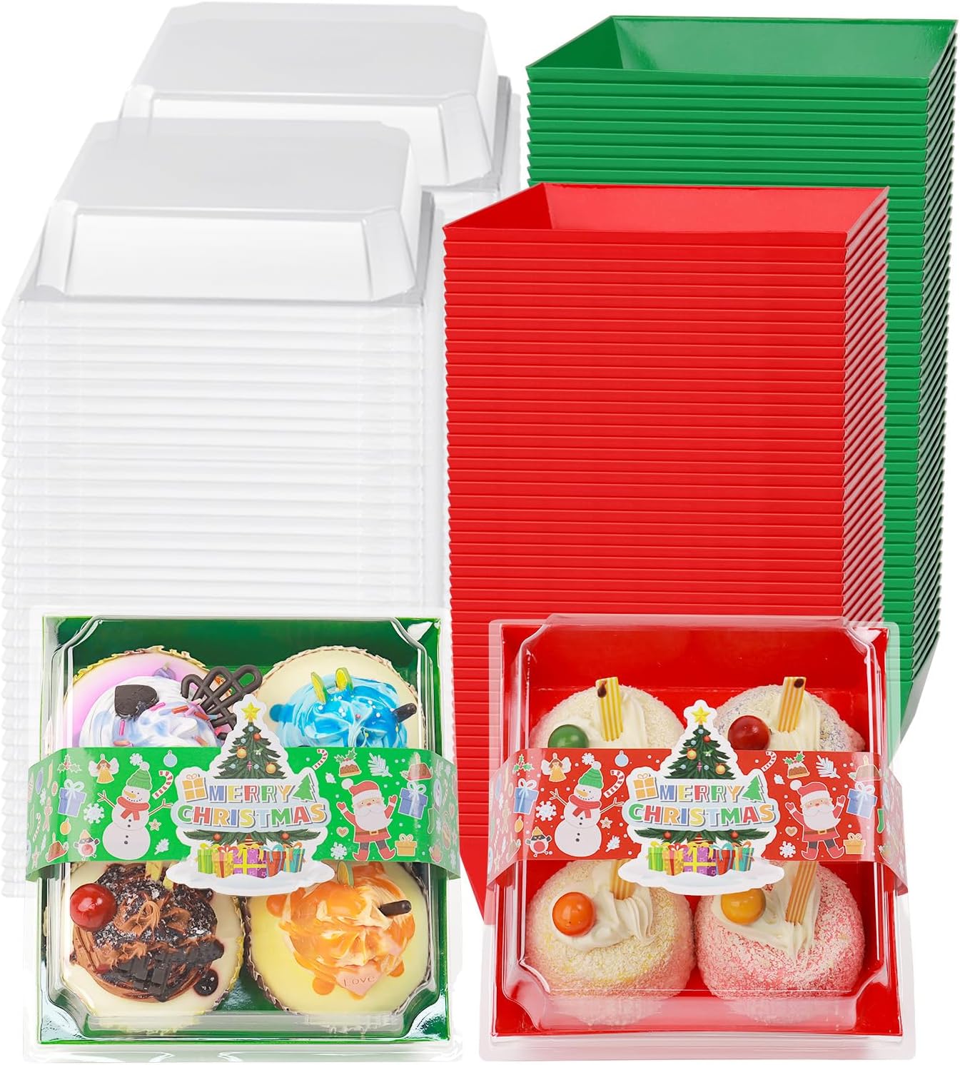 Christmas Charcuterie Boxes with Clear Secure Lids