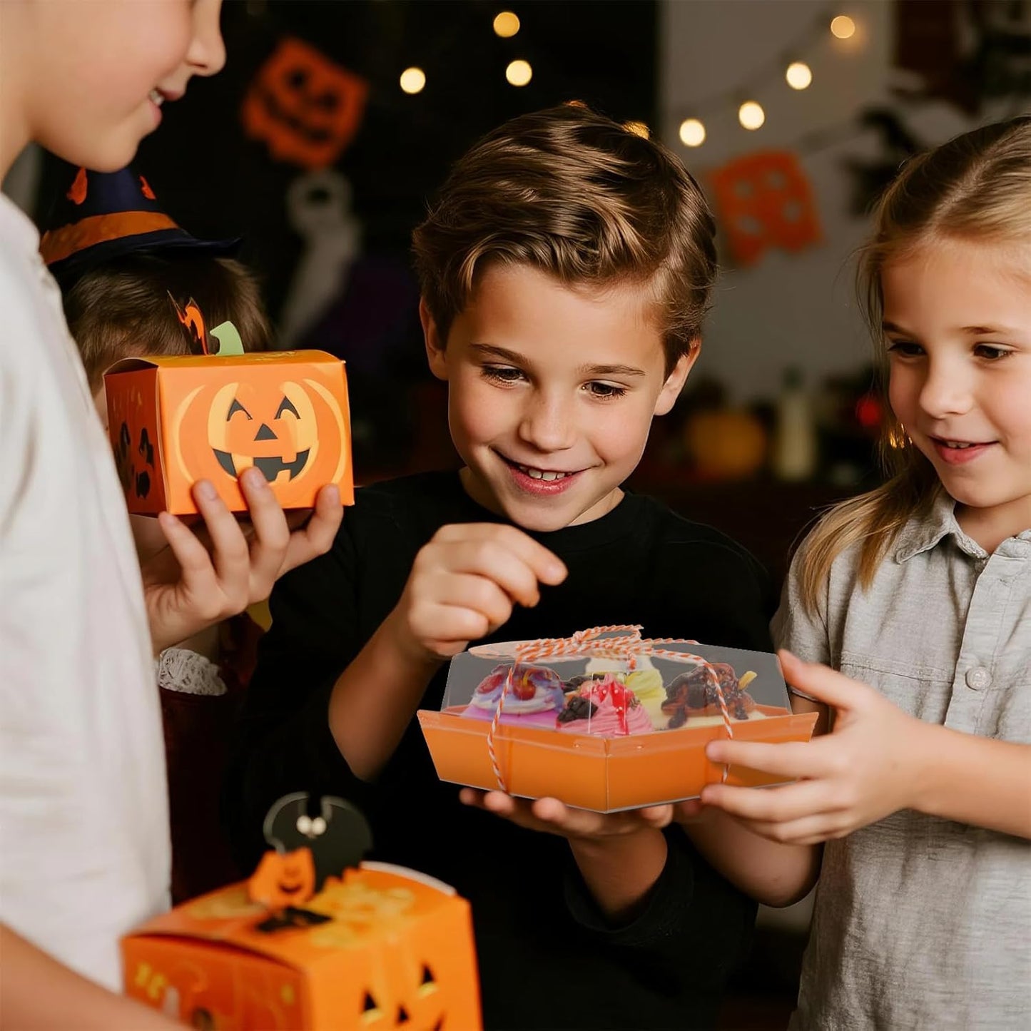 Halloween Charcuterie Boxes with Clear Secure Lids