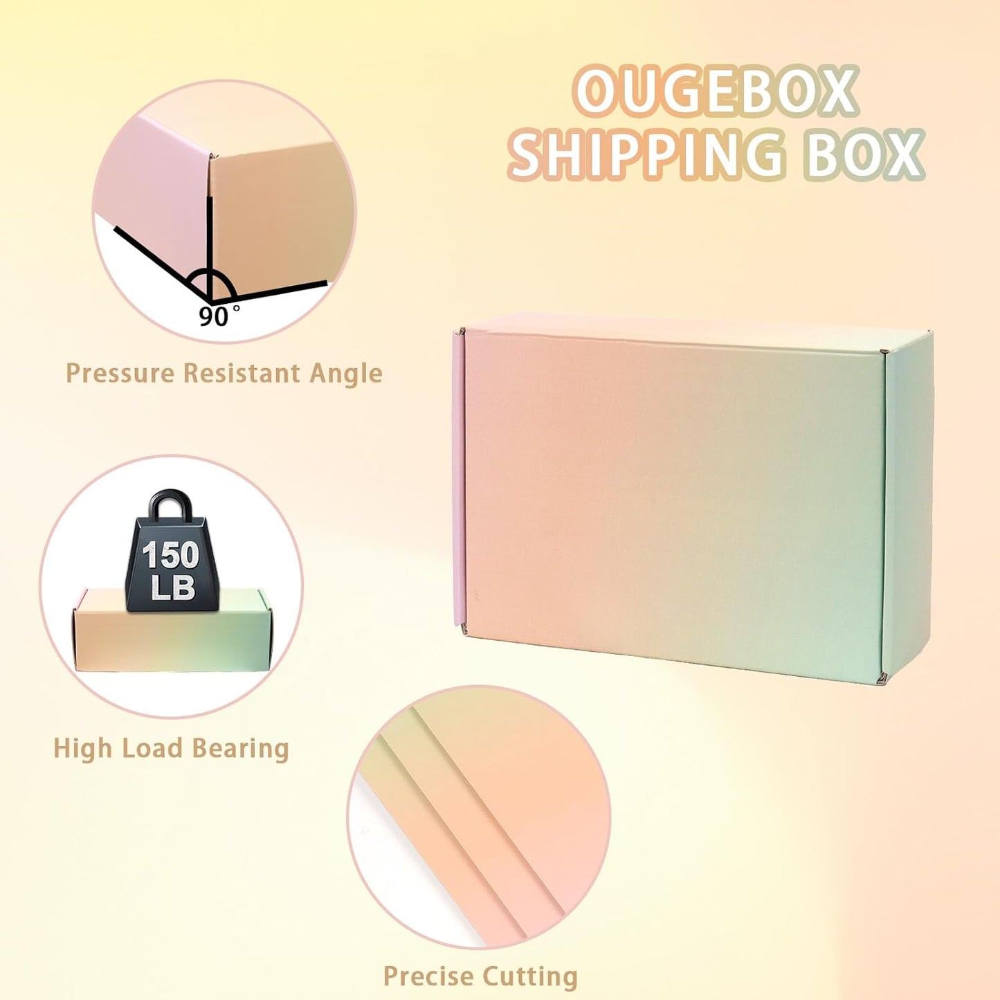 Multiple color gradients Mailer Boxes