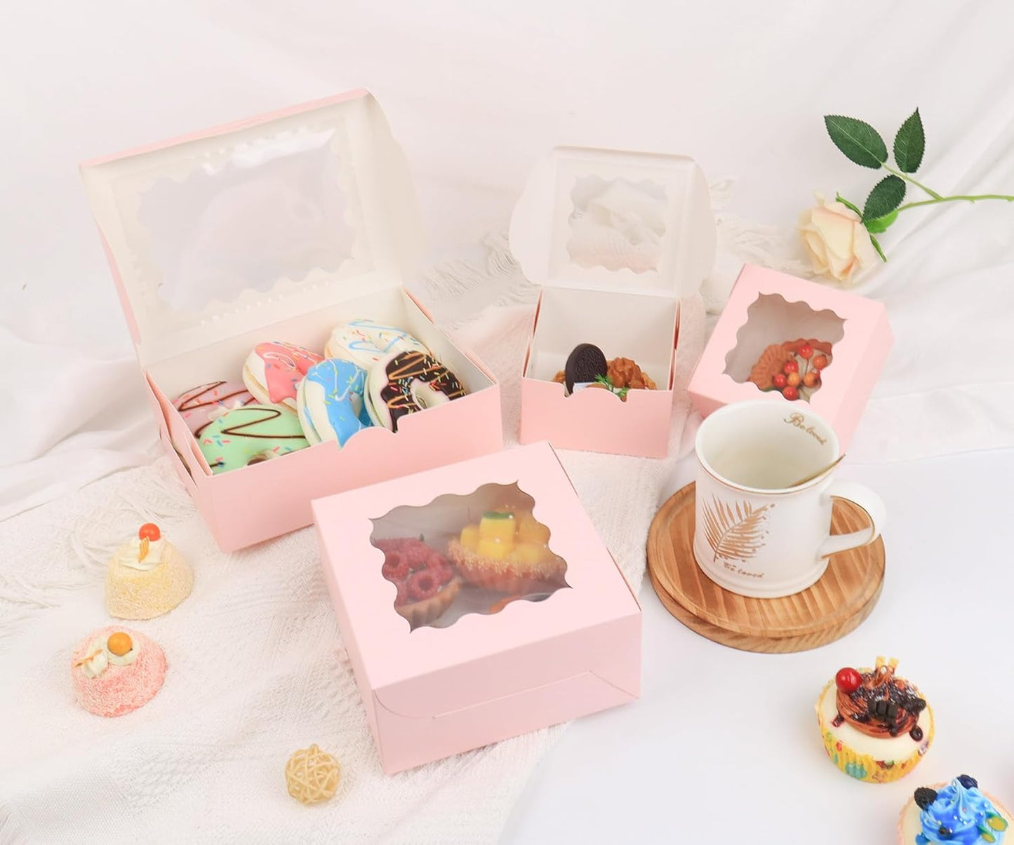 Pink Bakery Boxes with Window
