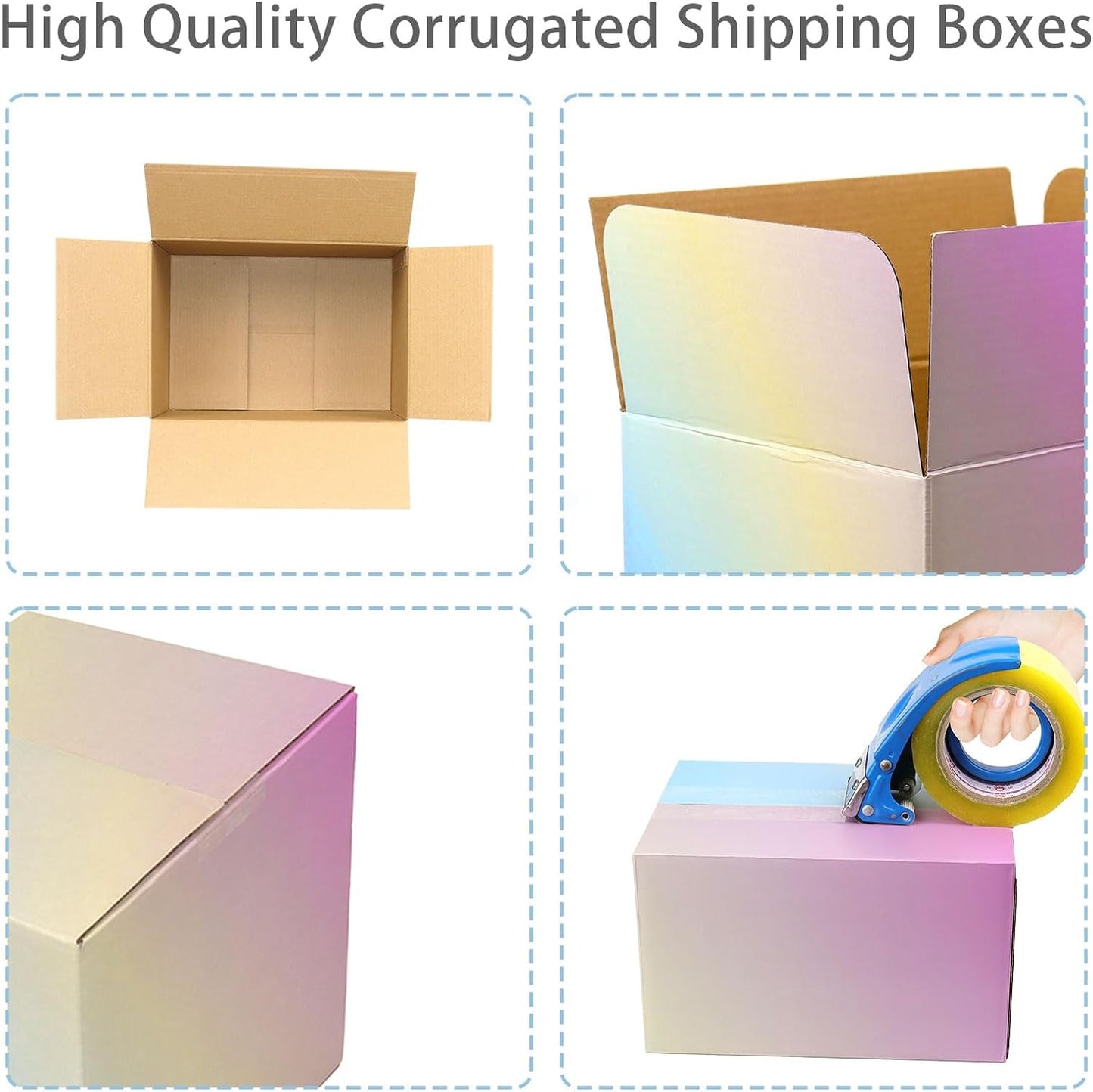 Blue-yellow-purple Shipping Boxes
