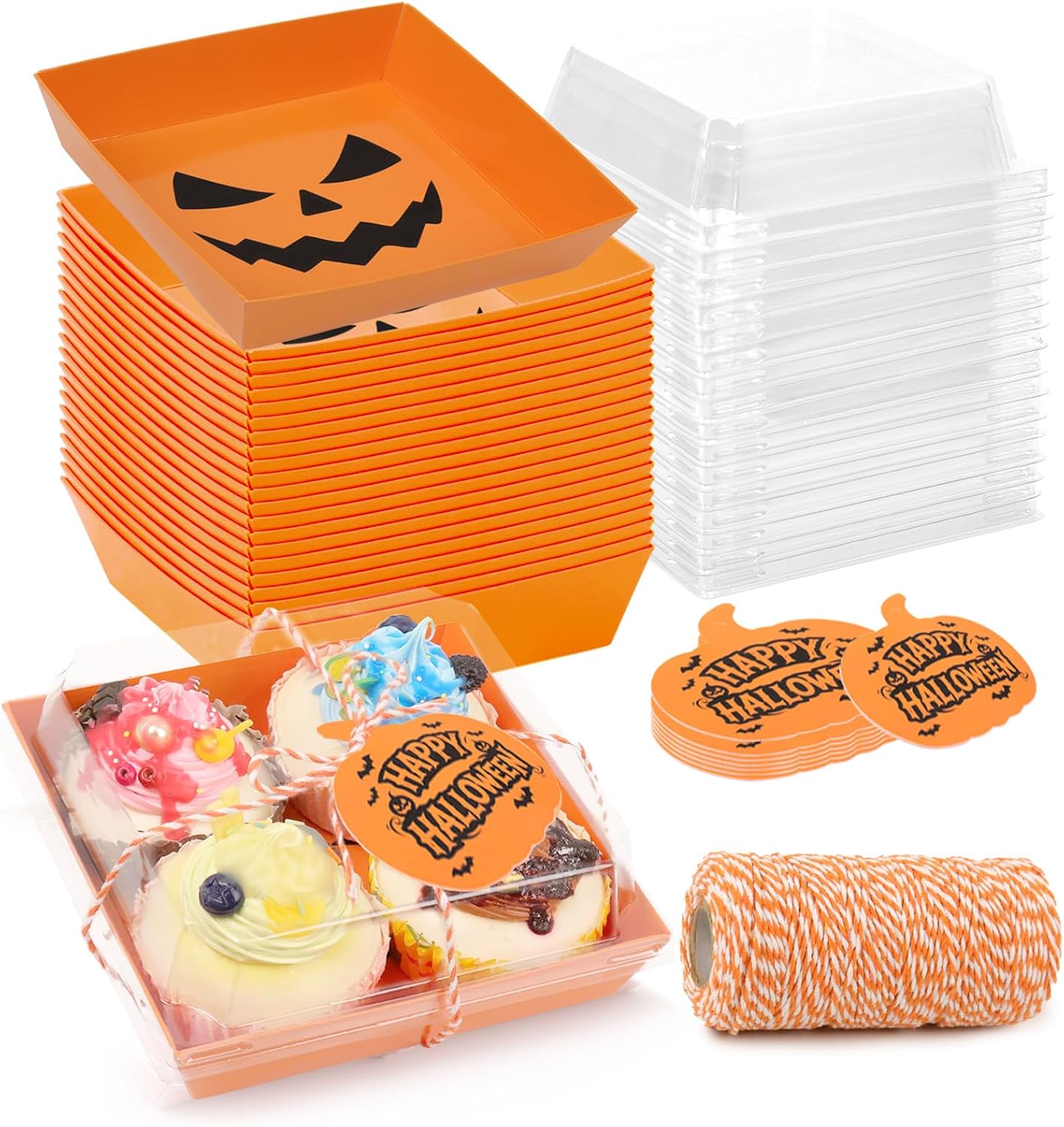 Halloween Charcuterie Boxes with Clear Secure Lids