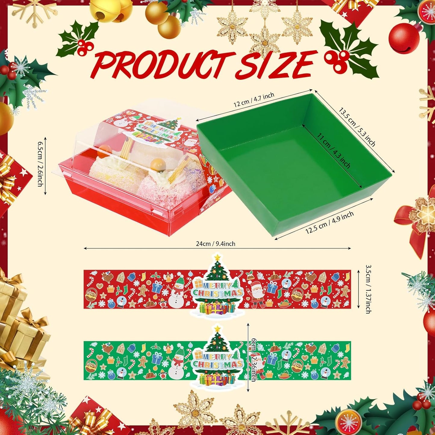 Christmas Charcuterie Boxes with Clear Secure Lids