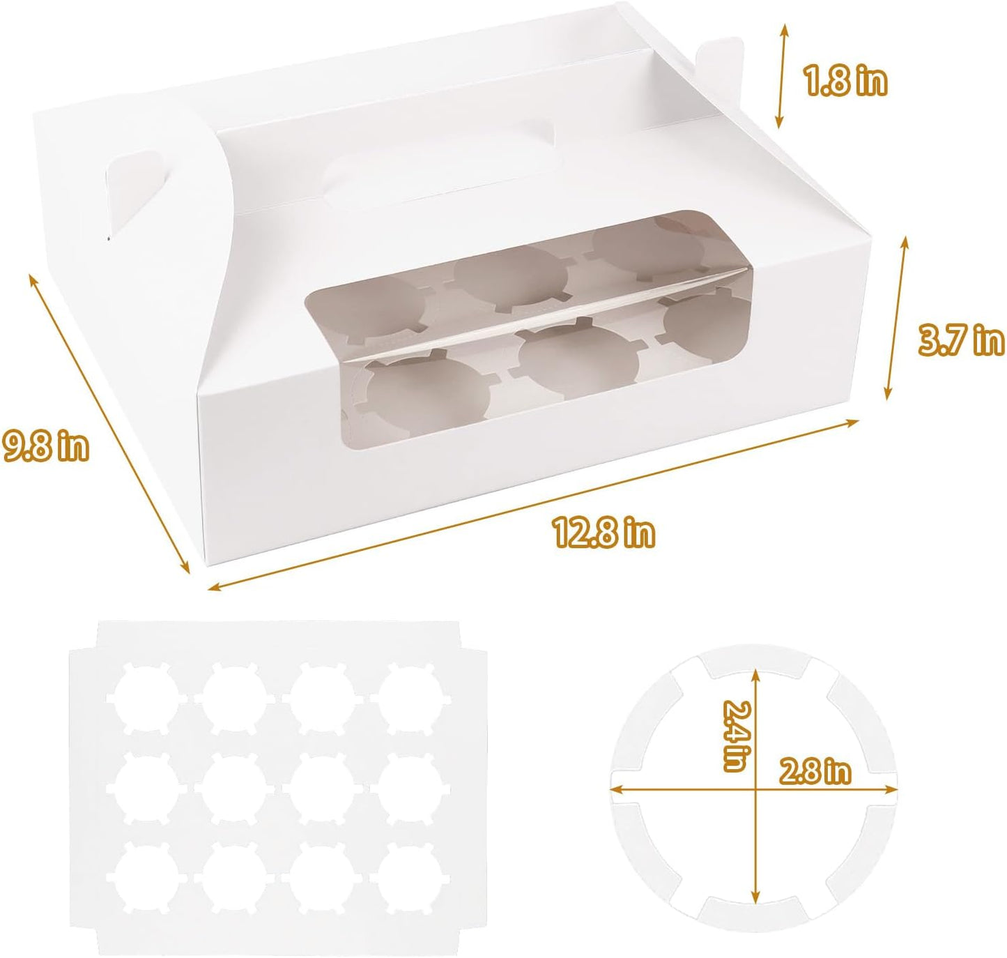 White Cupcake Boxes