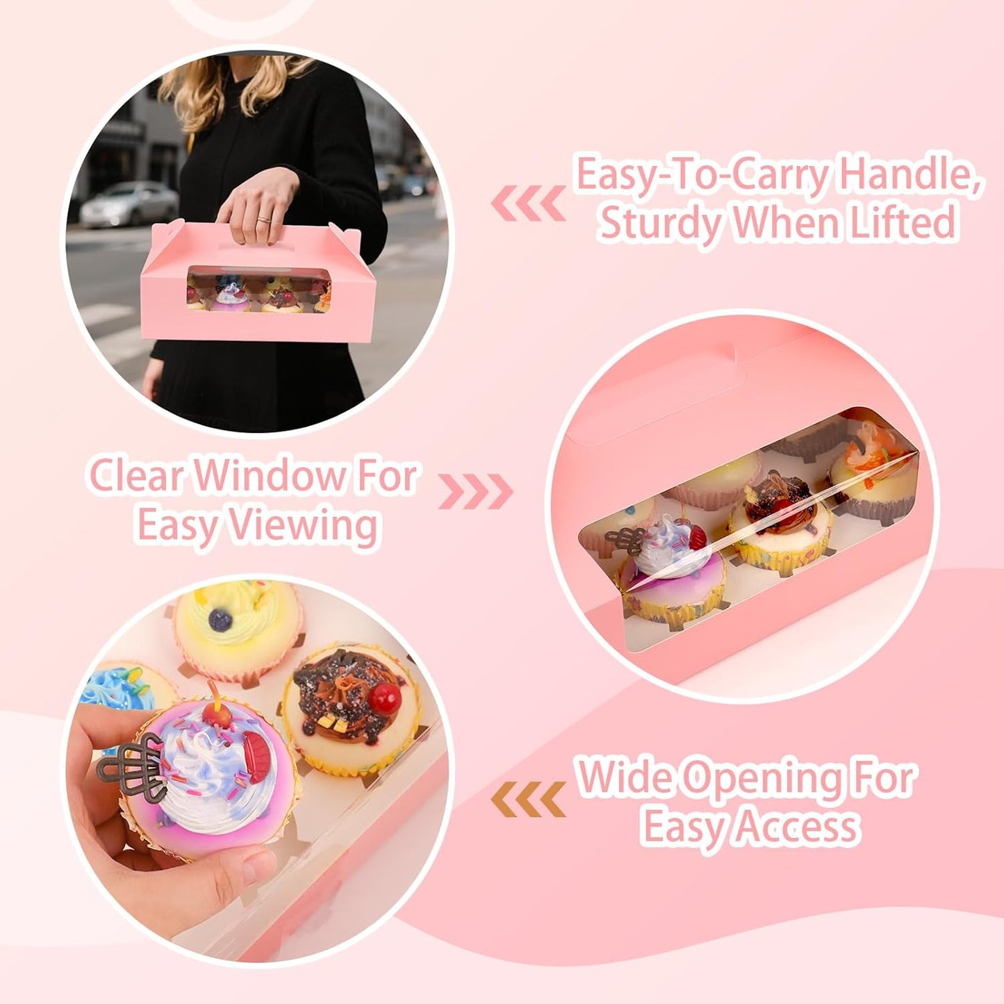 Pink Cupcake Boxes