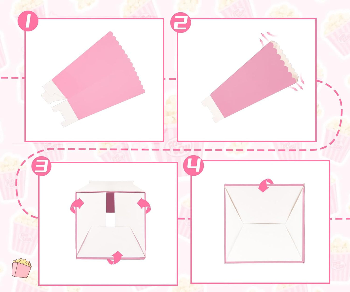 Pink Popcorn Boxes
