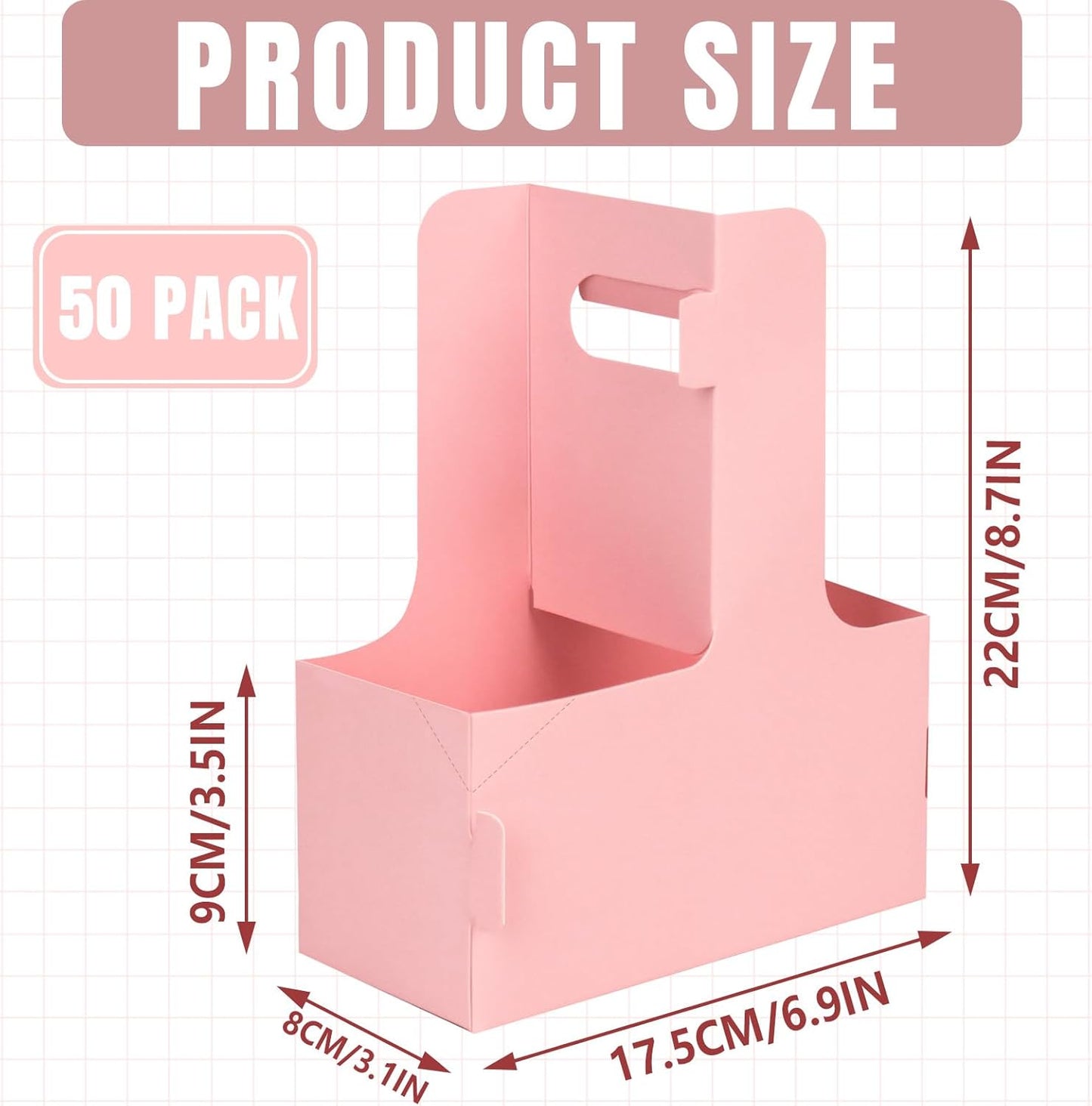 Pink Drink Carrier with Handle