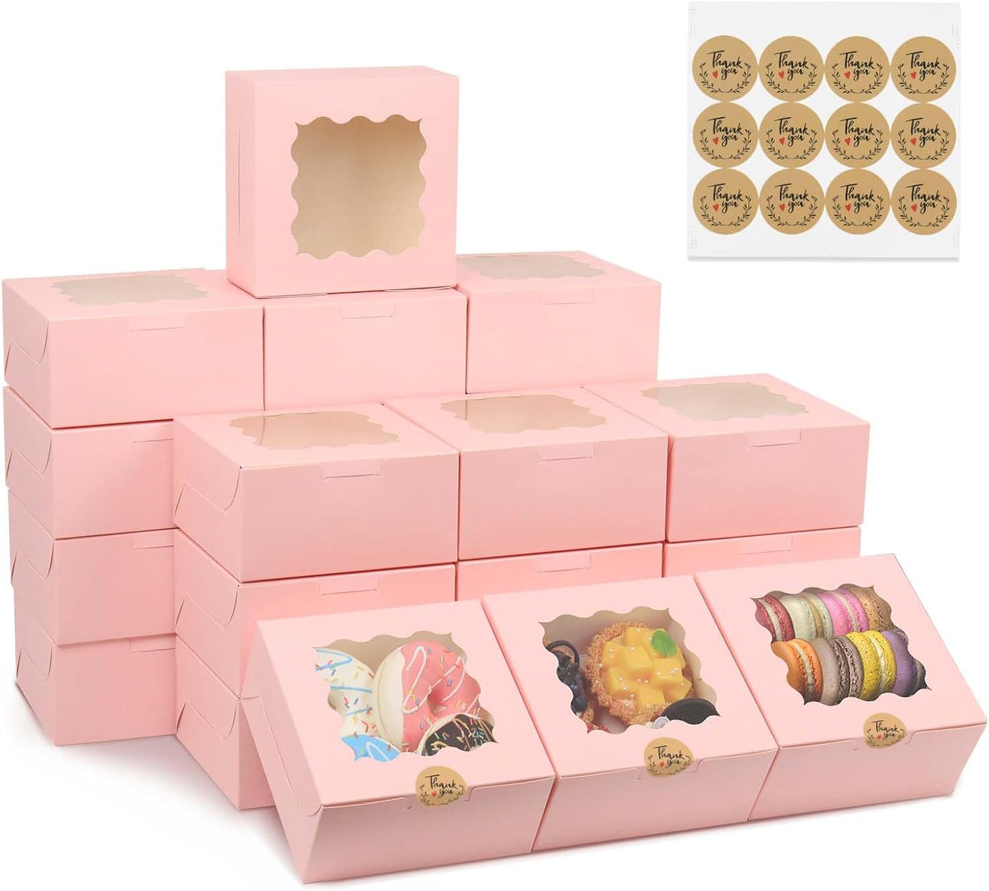 Pink Bakery Boxes with Window