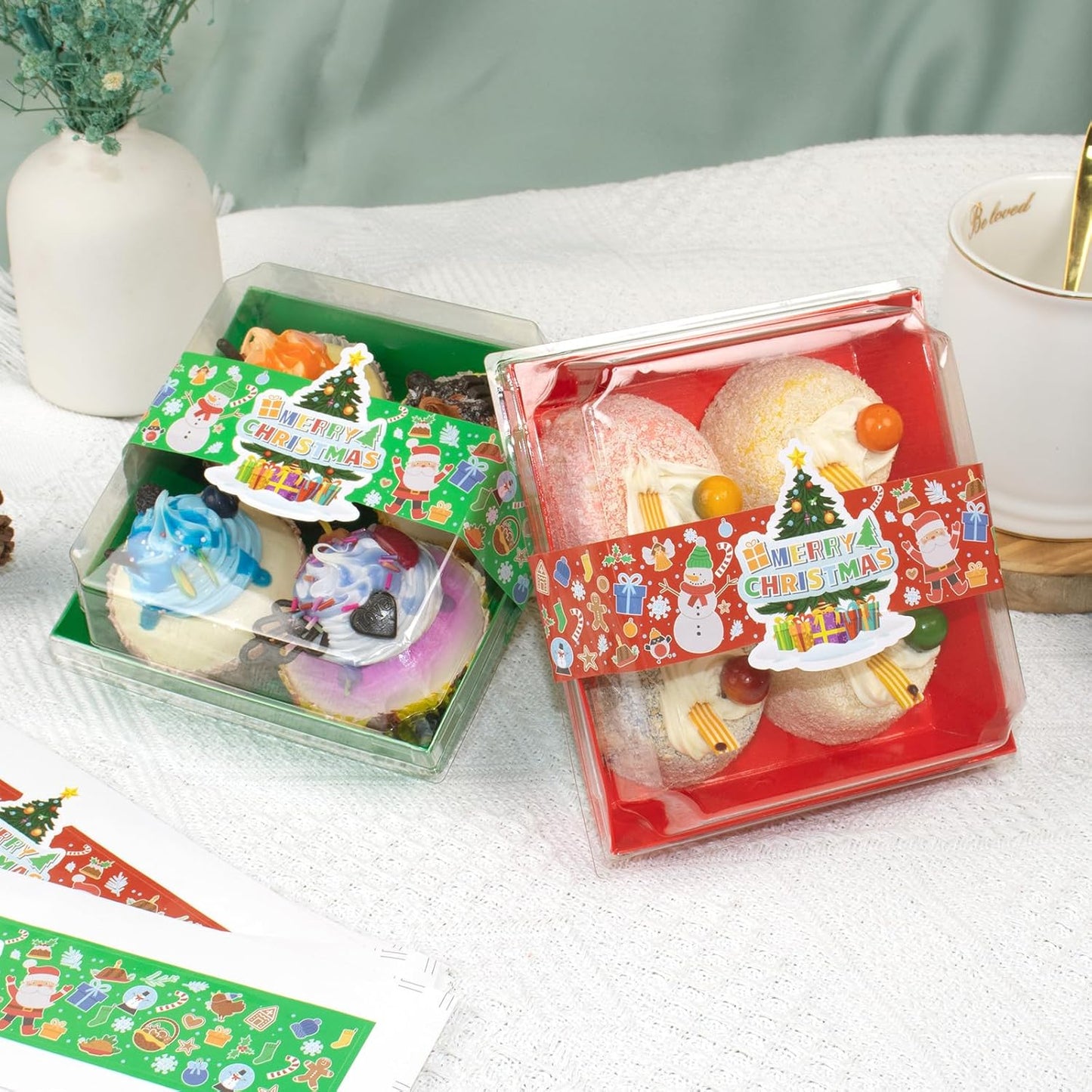 Christmas Charcuterie Boxes with Clear Secure Lids