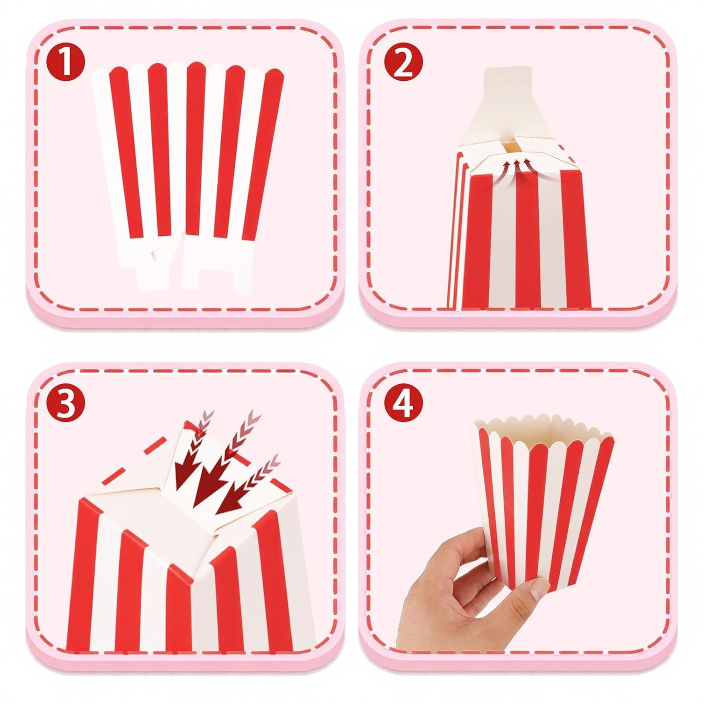 Red-white Popcorn Boxes