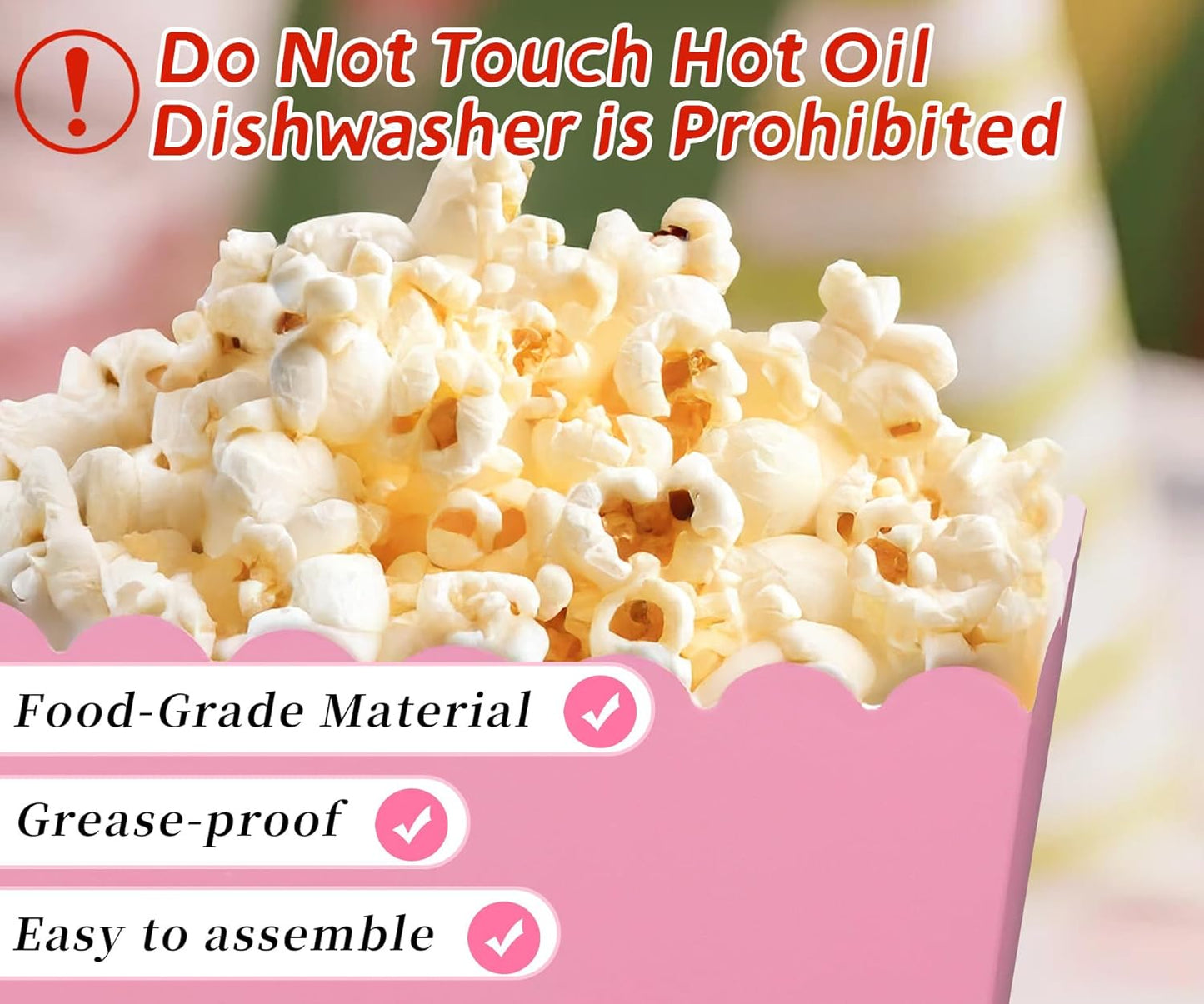Pink Popcorn Boxes