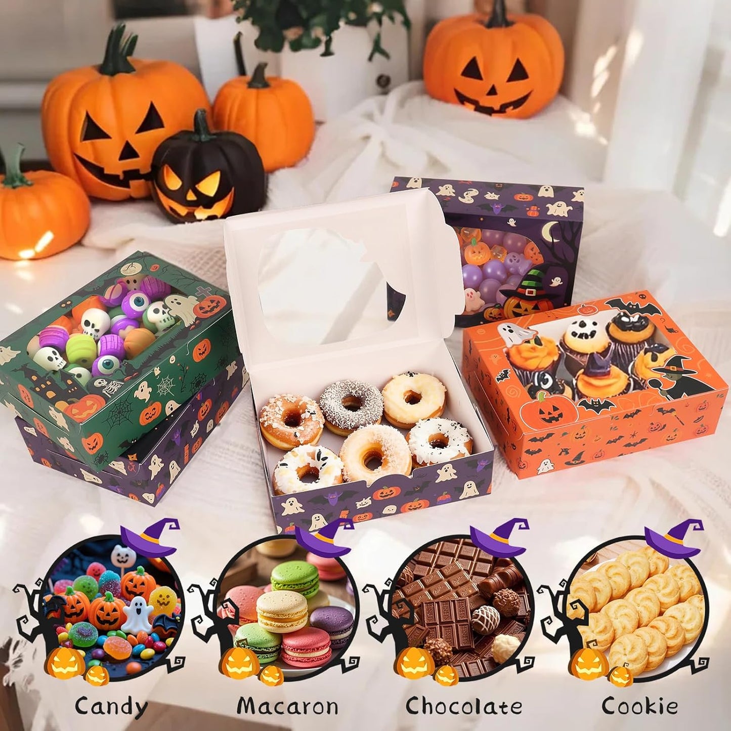 Halloween Bakery Boxes with Window
