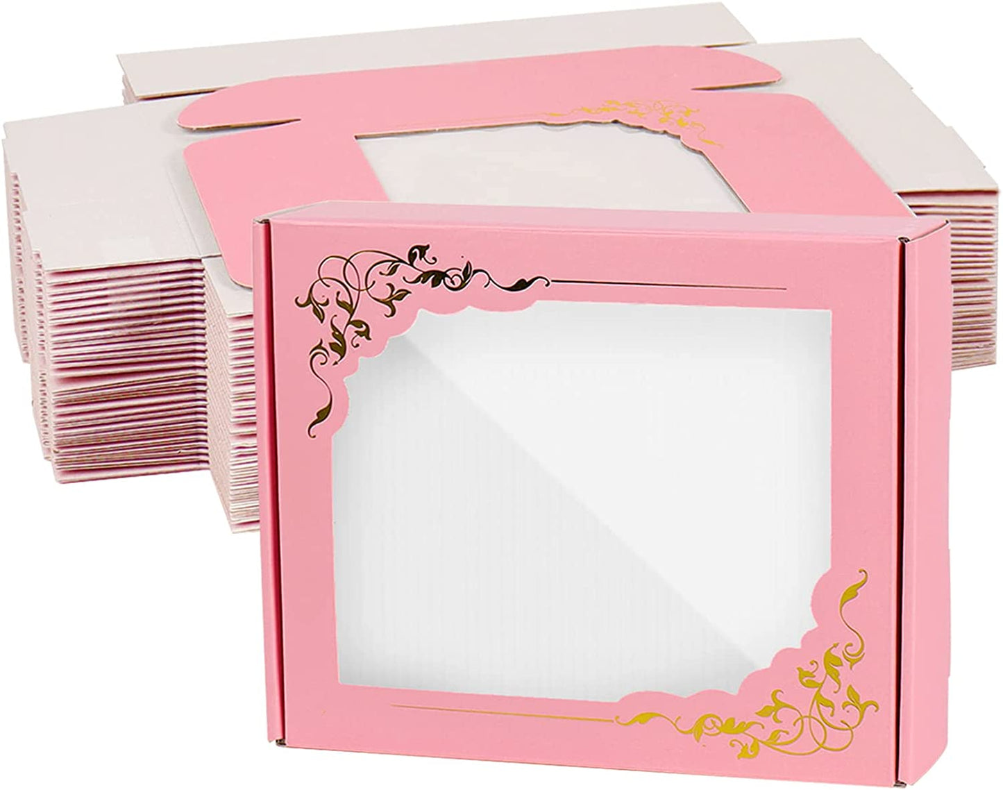 Pink Mailer Box with Windows