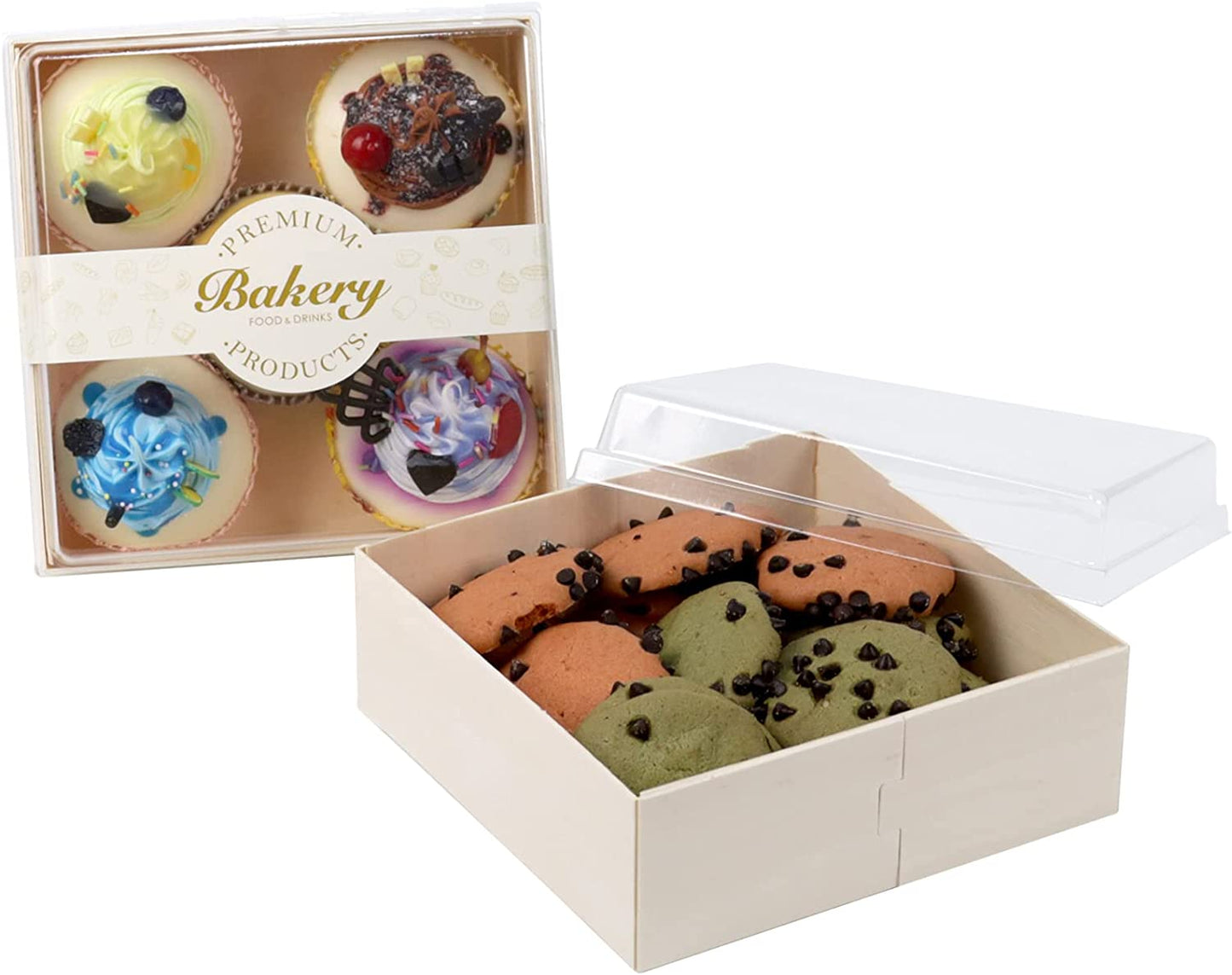 Wooden Bakery Boxes with Clear Lid